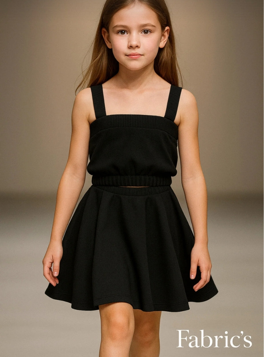 Siyah Kloş Çocuk Etek